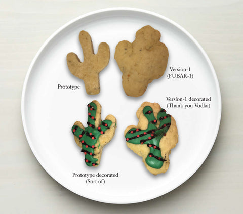 Failed holiday Christmas cookies