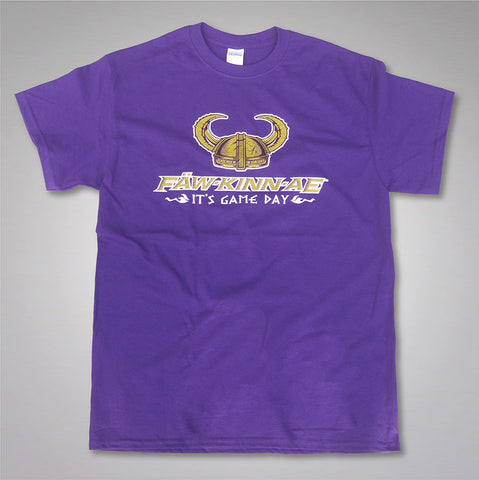 FAWKINNAE It's Game Day purple t shirt