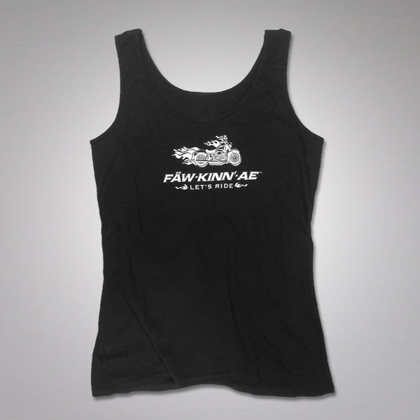 Ladies motorcycle biker sexy tank - black, Fawkinnae