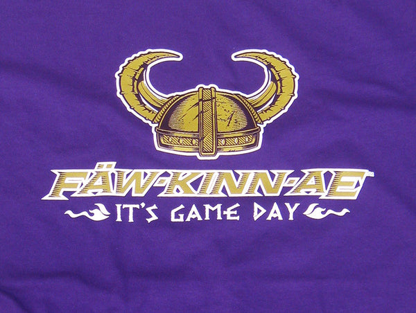FAWKINNAE It's Game Day purple t shirt