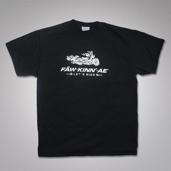 Vintage motorcycle biker t-shirt - black, Fawkinnae