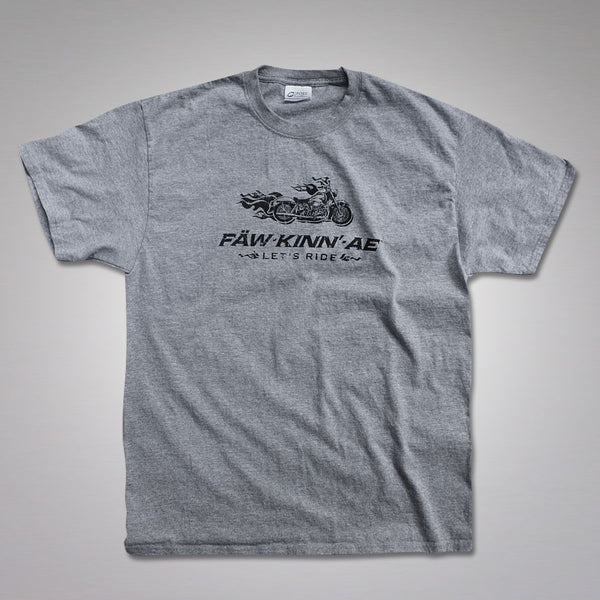 Vintage motorcycle biker t-shirt - gray, Fawkinnae