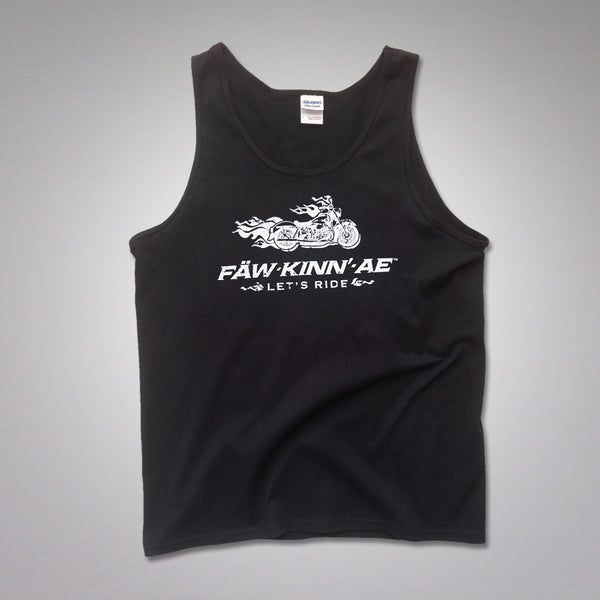 Vintage men's motorcycle biker tank - black, Fawkinnae