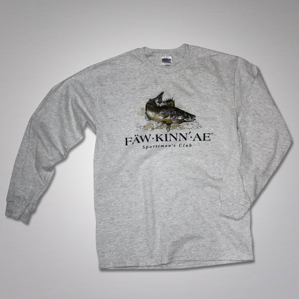 FAWKINNAE Men's Walleye Fishing Long-sleeved tee