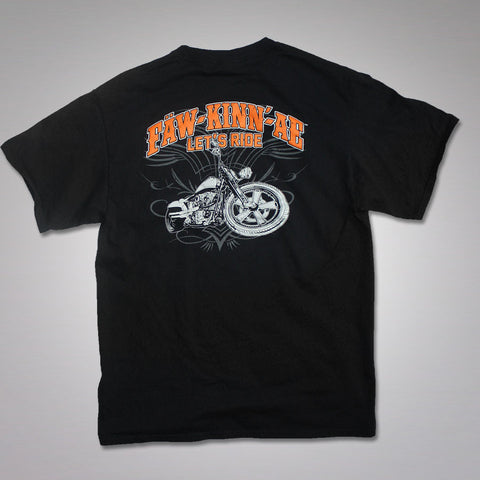 Motorcycle biker t-shirt - Black, Fawkinnae
