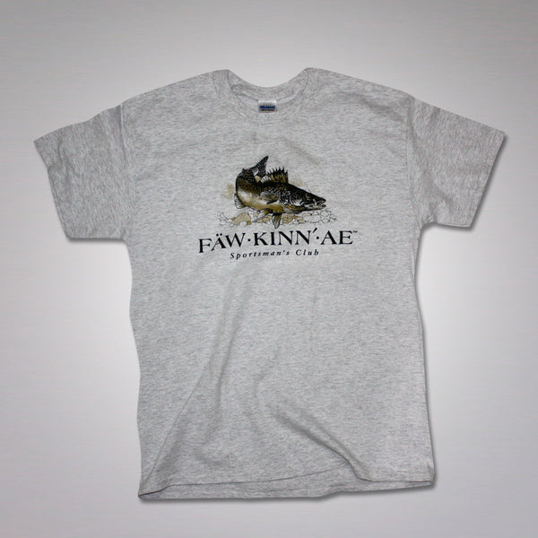 Walleye fishing t-shirt - gray, Fawkinnae
